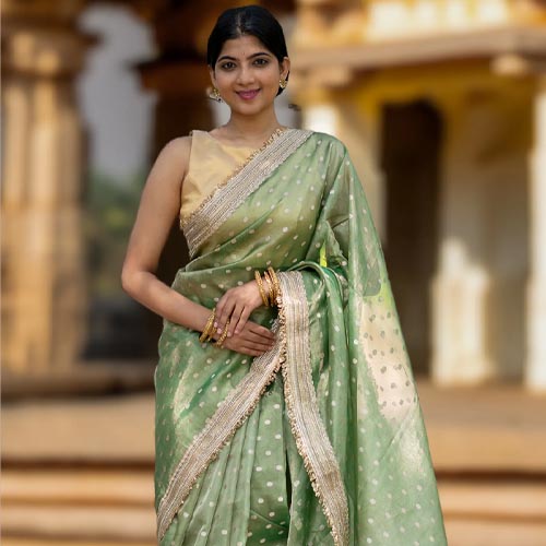 Party Wear Tissue Banarasi Sarees